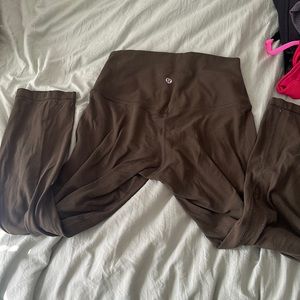 Dark Olive green LULU align cropped leggings